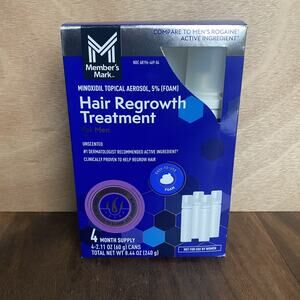 Member's Mark Hair Regrowth Treatment for Men FOAM Unscented 4-2.11oz ED 04/2026